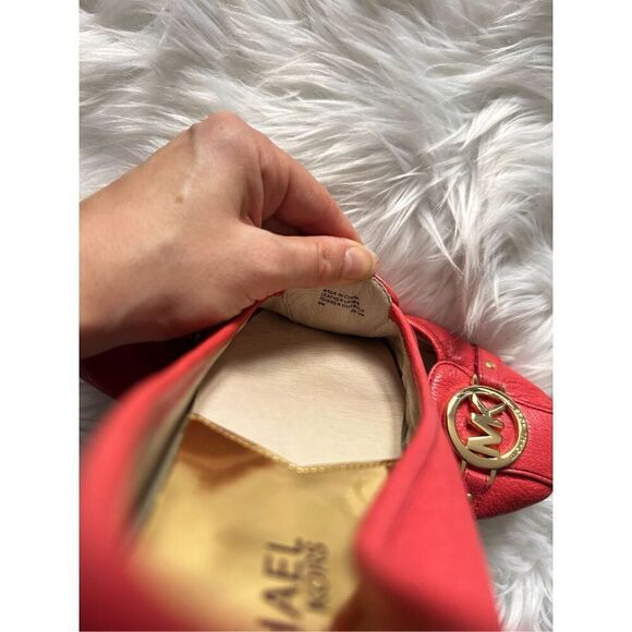 Michael Kors flats leather size 8 orange pink color - Picture 6 of 6